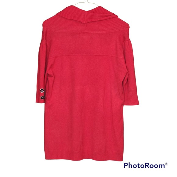 Soft Surroundings Woman’s Red Festive Holiday Cowl Neck Sweater Size Small - Picture 4 of 4